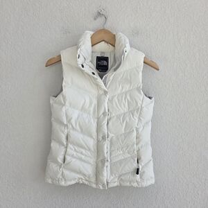 The North Face 700 Goose Down  White Puffer Vest Size XS